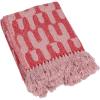 imageCreative CoOp Woven Cotton Throw Blanket with Patterns and Fringe Red and Pink