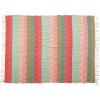 imageCreative CoOp Woven Recycled Cotton Blend Striped Tassels Multi Color Throw