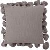 imageGrey Square Cotton Pillow with TasselsGray