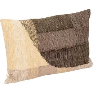 imageCreative CoOp HandWoven Fabric IndoorOutdoor Lumbar Pillow with Abstract Design Multicolor