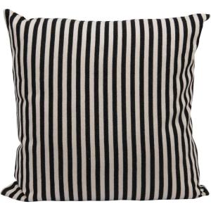 imageCreative Square Cotton Woven Stripes Throw Pillow Black