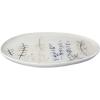 imageCreative CoOp 1375quot Oval Debossed Floral Stoneware Reactive Crackle Glaze Finish Each one Will Vary Platter Tan