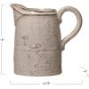 imageCreative CoOp 28 oz Stoneware Reactive Glaze White Each One Will Vary Pitcher 625quot