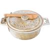 imageCreative CoOp 3Piece Stoneware Lid ampamp Bamboo Spreader Set of 2 ColorsEach one Will Vary Brie Bakers Multicolor