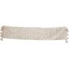 imageCreative CoOp 72quot Woven Cotton Textured Poms ampamp Tassels Table Runner Cream