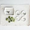 imageCreative CoOp Avian Elegance 1Quart Stoneware Baker Multicolor