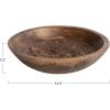 imageCreative CoOp Boho Carved Wood Bowl with Interior Design Natural Burnt Finish