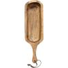 imageCreative CoOp Boho Wood Serving Tray with Handle and Leather Tie Natural
