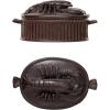 imageCreative CoOp Brown Matte Stoneware Baker with Lobster Design Large