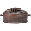 imageCreative CoOp Brown Matte Stoneware Baker with Lobster Design Large