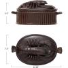 imageCreative CoOp Brown Matte Stoneware Baker with Lobster Design Large