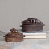 imageCreative CoOp Brown Matte Stoneware Baker with Lobster Design Large