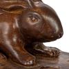 imageCreative CoOp Brown Matte Stoneware Baker with Rabbit Design Large