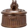 imageCreative CoOp Brown Matte Stoneware Baker with Rabbit Design Large