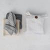 imageCreative CoOp Cotton Waffle Weave Dish Cloths with Loop Black Grey and Natural Set of 3 in Bag 11quot L x 11quot W x 0quot HBlack  Grey  Natural