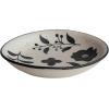 imageCreative CoOp Hand Painted Stoneware Bowl with Floral Design Black and White