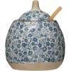 imageCreative CoOp HandPainted Stoneware Sugar Set of 2 Pieces Creamer Set Blue