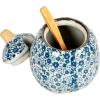 imageCreative CoOp HandPainted Stoneware Sugar Set of 2 Pieces Creamer Set Blue