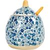 imageCreative CoOp HandPainted Stoneware Sugar Set of 2 Pieces Creamer Set Blue