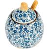 imageCreative CoOp HandPainted Stoneware Sugar Set of 2 Pieces Creamer Set Blue