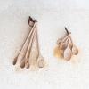 imageCreative CoOp Long Carved Beech Wood Measuring Spoons Natural Set of 4
