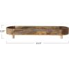 imageCreative CoOp Mango Wood Footed Tray for Storage and Serving Natural