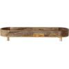 imageCreative CoOp Mango Wood Footed Tray for Storage and Serving Natural