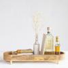 imageCreative CoOp Mango Wood Footed Tray for Storage and Serving Natural