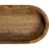 imageCreative CoOp Mango Wood Footed Tray for Storage and Serving Natural