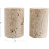 imageCreative CoOp Natural Round Travertine Salt and Pepper Shakers Set of 2 Small