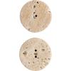 imageCreative CoOp Natural Round Travertine Salt and Pepper Shakers Set of 2 Small