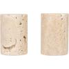 imageCreative CoOp Natural Round Travertine Salt and Pepper Shakers Set of 2 Small