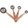 imageCreative CoOp Set of 4 Stainless Steel Measuring Spoons in Copper Finish