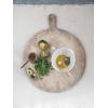 imageCreative CoOp Stoneware Batter Bowl Whisk Serveware 675quot Cream