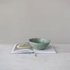 imageCreative CoOp Stoneware Berry Bowl with Handles Aqua Reactive Glaze 85quotL x 775quotW x 325quotH Multicolor