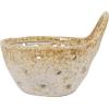 imageCreative CoOp Stoneware Colanders with Handles Set of 2 8quot L x 7quot W x 5quot H Beige