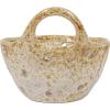 imageCreative CoOp Stoneware Colanders with Handles Set of 2 8quot L x 7quot W x 5quot H Beige