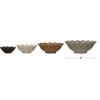 imageCreative CoOp Stoneware Flower Bowls 6quot L x 6quot W x 3quot H MulticolorFloral