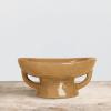 imageCreative CoOp Stoneware Footed PedestalBowl with Handles Reactive Glaze BlackTaupe