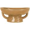 imageCreative CoOp Stoneware Footed PedestalBowl with Handles Reactive Glaze BlackTaupe
