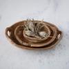 imageCreative CoOp Teak Wood Handles Set of 3 Each One Will Vary Bowl Natural 3