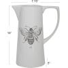 imageCreative CoOp White Ceramic Pitcher with Bee Image