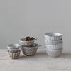 imageCreative CoOp White Stoneware Measuring Cups with Wax Relief Pattern Set of 4 475quot