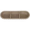 imageStoneware Hobnail Window Planter with 3 Sections Reactive Glaze White Each One Will Vary