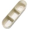 imageStoneware Hobnail Window Planter with 3 Sections Reactive Glaze White Each One Will Vary