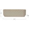 imageStoneware Hobnail Window Planter with 3 Sections Reactive Glaze White Each One Will Vary