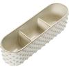 imageStoneware Hobnail Window Planter with 3 Sections Reactive Glaze White Each One Will Vary