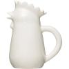 imageCreative CoOp 525quot H Chicken Shaped Stoneware Creamer Pitcher White