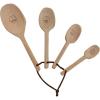 imageCreative CoOp Carved Beech Wood Measuring Spoons Natural Set of 4