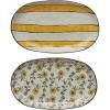 imageCreative CoOp HandPainted Spoon and Lid Stoneware Creamer Set of 3 Sugar Pot 9quot L x 4quot W x 4quot H MulticolorPlatter